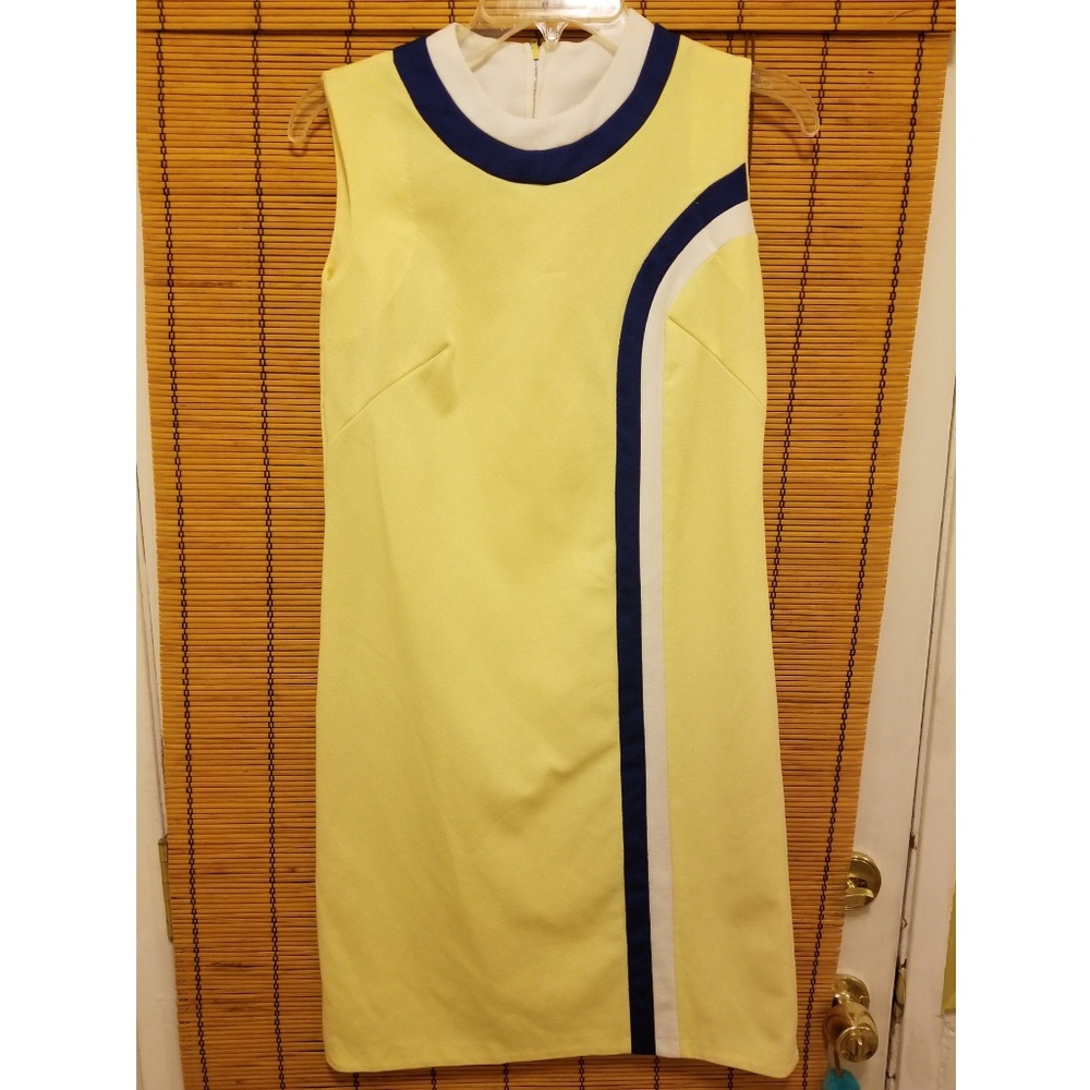 Vintage 1960s yellow mod scooter dress
